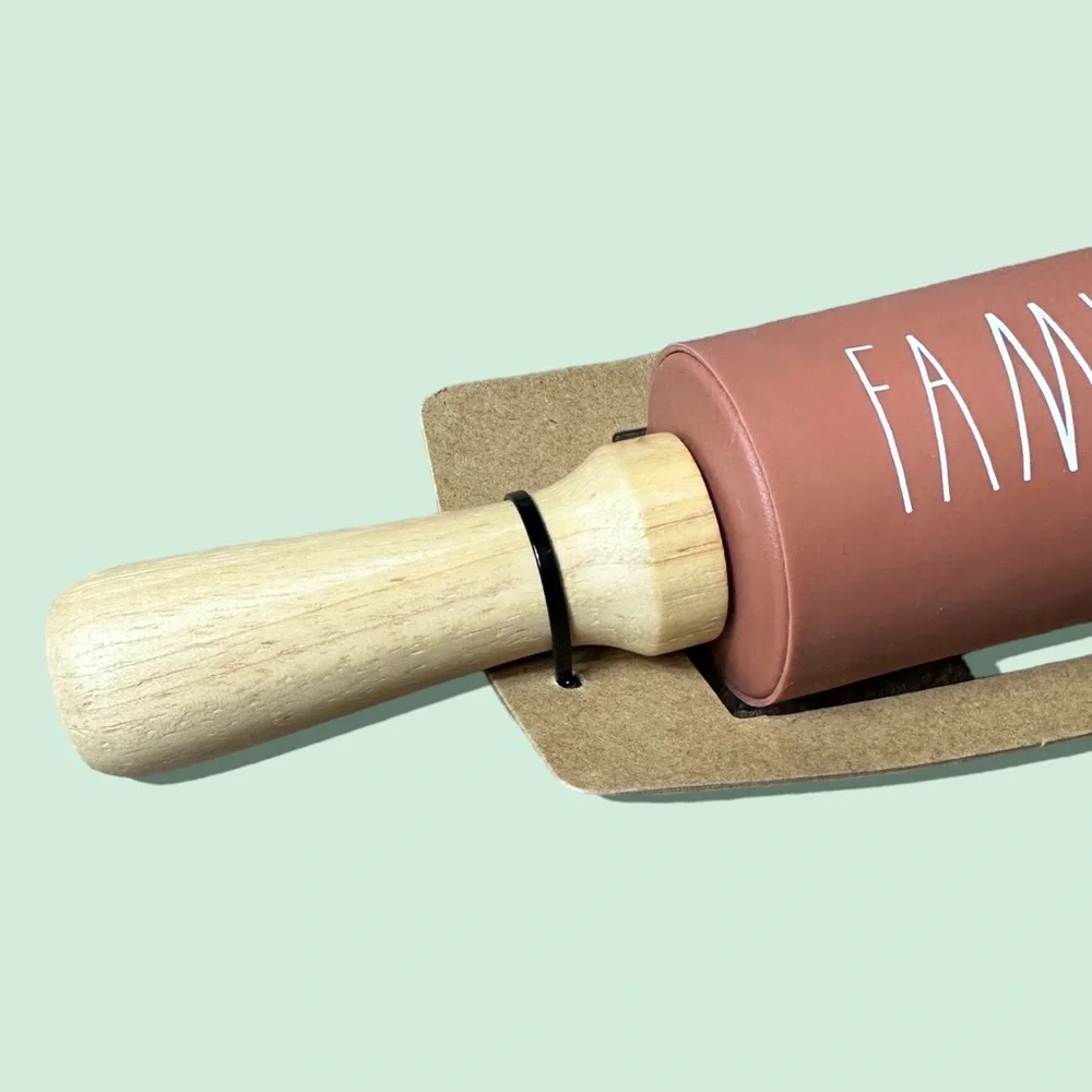 NWT Rae Dunn Fall Thanksgiving Family Gathers Here 15” Long Rolling Pin